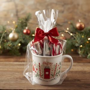 christmas mug filled wiht money