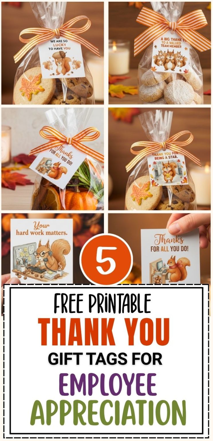 Free Printable Thank U Gift Tags for Employee Appreciation