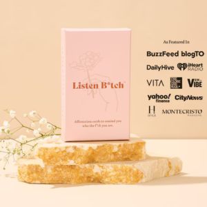 An affirmation card deck pink color