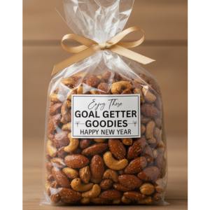 a gift bag full of nuts
