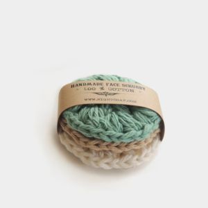 cotton face scrubbies stacked