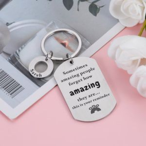 keychain with positive message on it