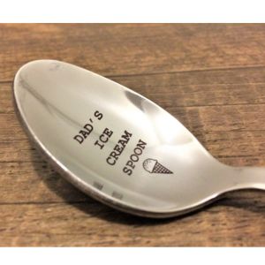 personalized spoon on a table