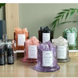 wooden keychain holder on a woman's wrist