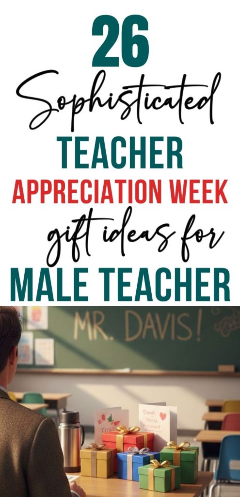 Looking for sophisticated teacher appreciation week gift ideas for male teachers and school staff? This curated list of 26 thoughtful ideas focuses on practical, budget friendly gifts that actually make sense for the classroom and beyond. From useful desk items to meaningful appreciation gestures, these male teacher gift ideas are perfect for parents, students, and group gifts who want to say thank you in a thoughtful way.