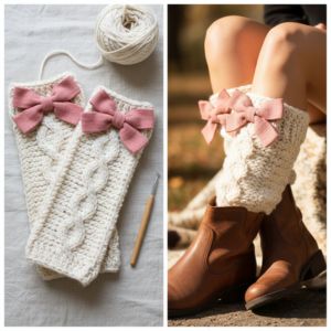 cute diy crochet leg warmers gift for teacher