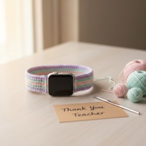 diy crochet apple watch band gift for teacher