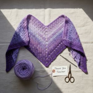 diy crochet schawl gift for teacher