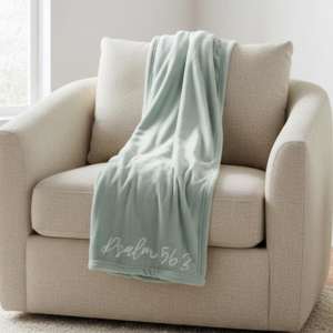 A throw laying on a pillow