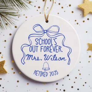 christmas ornament white and blue