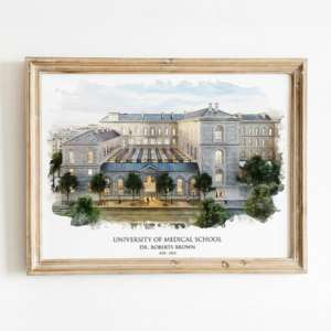 watercolor personalized artwork framed