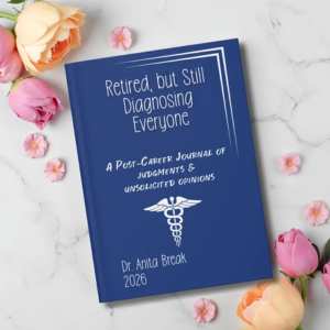 Navy hardcover journal reading retired but still diagnosing everyone