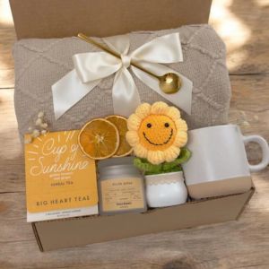 a chemo gift basket showing products inside
