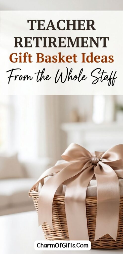 These teacher retirement gift basket ideas from the whole staff are designed for teams pooling a bigger budget to create something truly memorable. Great gift idea from coworker teachers and school staff that will miss the teacher dearly