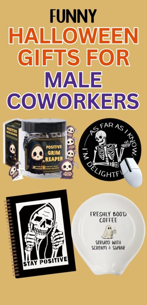 Bring some laughs to the office with funny Halloween gifts for male coworkers. From clever desk accessories to humorous Halloween-themed finds, these coworker gift ideas are perfect for office parties, team appreciation, and workplace fun. #HalloweenGifts #CoworkerGifts #OfficeHalloween #FunnyGifts