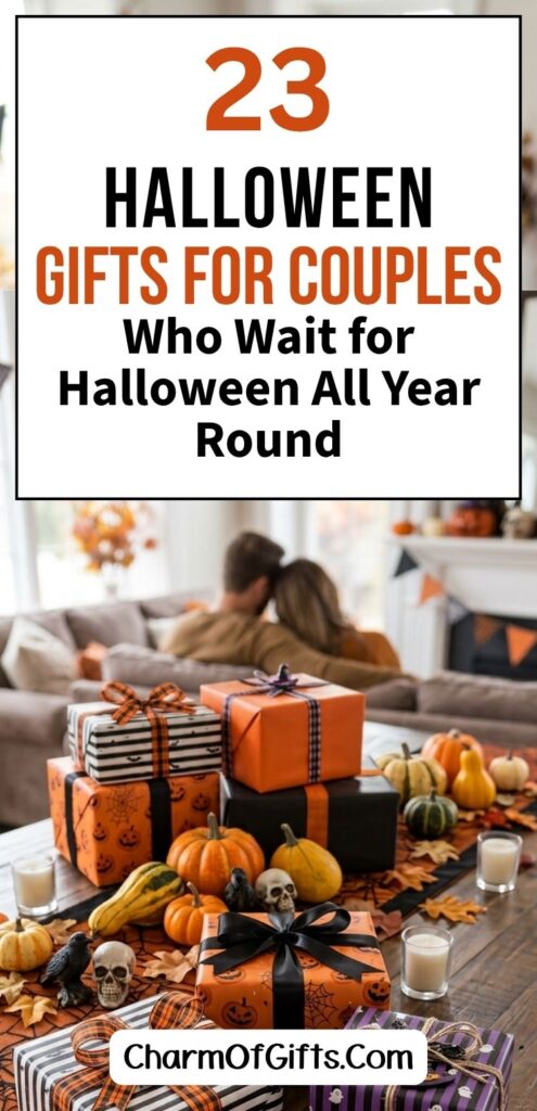 Shopping for a couple who loves Halloween? This gift guide is packed with budget friendly and gothic favorites they'll bring out every October, whether it's for their next Halloween party or just everyday use. #HalloweenGifts #HalloweenGiftsForCouples #GiftsForCouples #HalloweenFinds