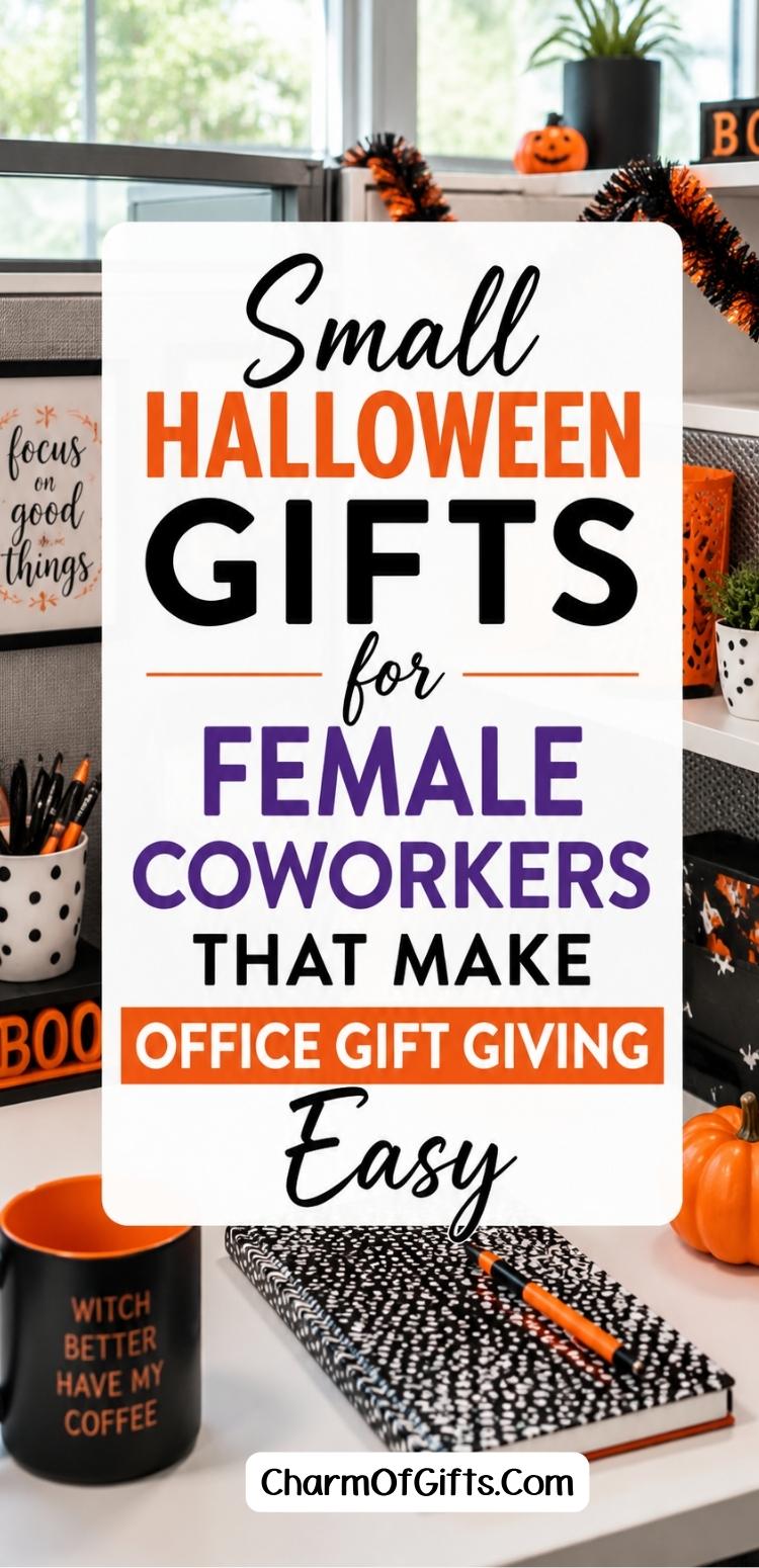 Halloween gifts for female coworkers office party Pinterest pin