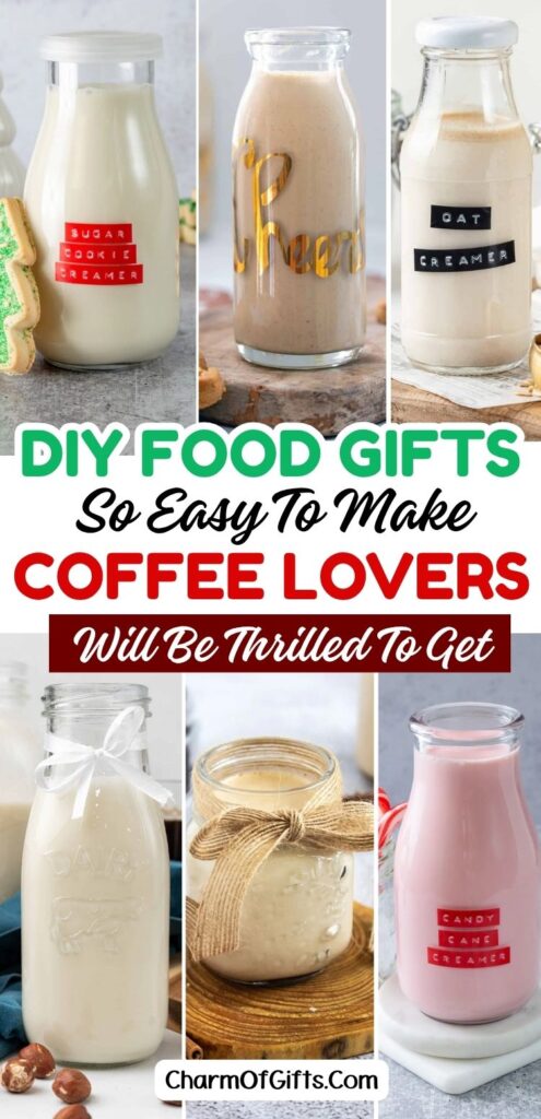 A homemade food gift says more than a gift card ever could, especially for the coffee lover who already has everything else on their wish list. This roundup of thirteen coffee creamer and syrup food gift ideas covers sugar cookie, gingerbread, crème brûlée, and more, plus three vegan options for coffee lovers avoiding dairy. Each one is easy to bottle up for teacher gifts, coworker gifts, neighbor gifts, or holiday gift baskets, and every flavor tastes rich enough that the recipient will be asking how you made it. #foodgiftideas #coffeelovergifts #homemadefoodgift #giftideas