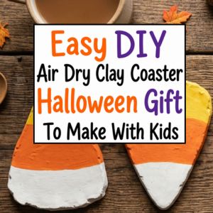Easy Clay Halloween Candy Corn Coasters