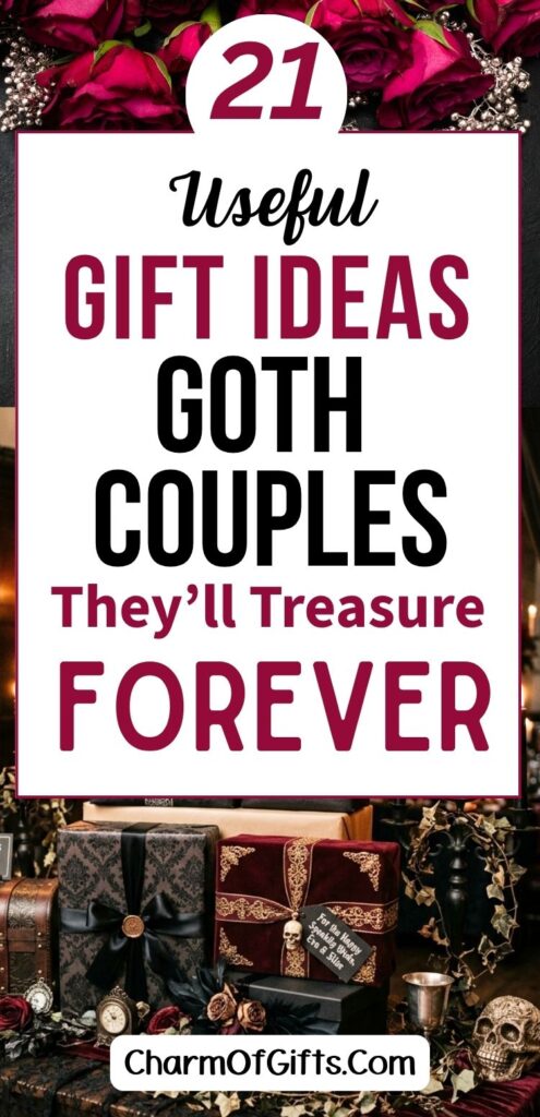 Skip the generic couple gift sets and go straight for something that actually matches their aesthetic. This list is packed with personalized keepsakes, kitchen finds, gothic decor, and a few picks for game night, all handpicked for the gothic couple who loves dark romance. Nothing generic, nothing they already have, just gifts they'll genuinely want to keep.

#GothicGifts #GiftsForCouples #GothCouple