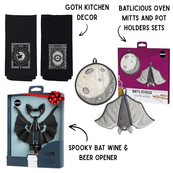 Goth Gifts for her Jewelry Accesories Kitchen