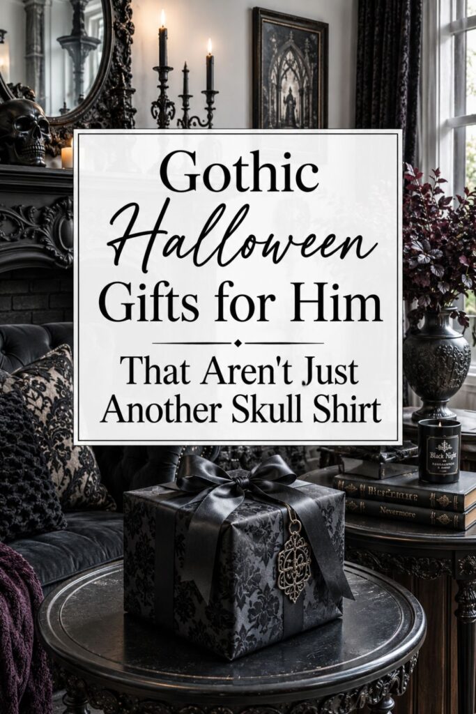 Tired of buying the same skull t shirt for the gothic guy in your life? This gift guide skips the costume shop clearance rack and goes straight for pieces with real craftsmanship. Skull jewelry, gothic decor, oddities, and more that he'll actually want to keep out on display. From wearable pieces to conversation starting curiosities, every pick here was chosen to feel like a real gift, not a gag.

#GothicGifts #HalloweenGiftsForHim #GothGuy #DarkAcademia