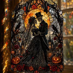 gothic suncatcher with a couple