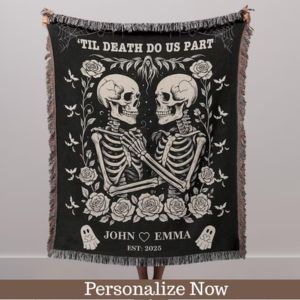 personalized gothic blanket