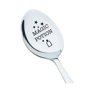 spoon with words magic potion engraved on it