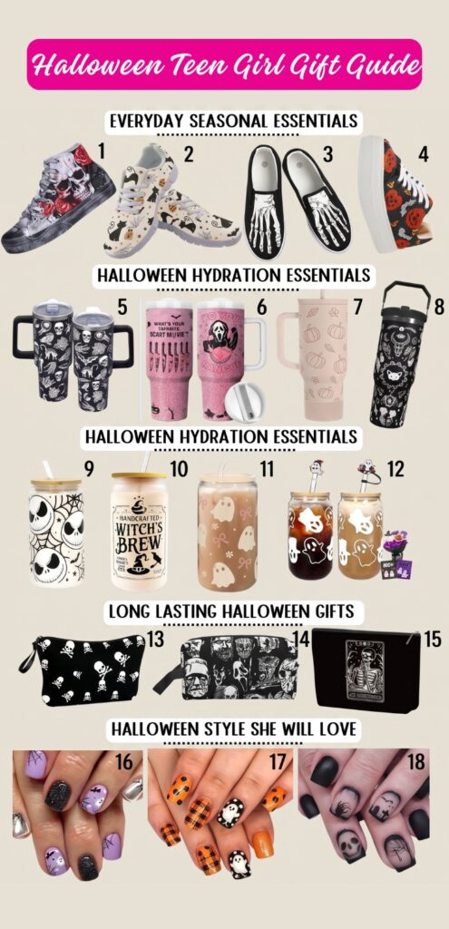 This boo basket is packed with useful Halloween gift basket stuffers for teen girls that go way beyond a one season trend. These are the kind of gift ideas for teenage boys and girls that actually get used long after October ends. Every pick here earns its spot in her Halloween rotation year after year. Give her a boo basket she will actually want to keep pulling out every single fall.
#BooBasket #HalloweenGiftsForTeens #TeenGiftIdeas #HalloweenGiftBasket