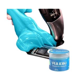 blue car cleaning putty