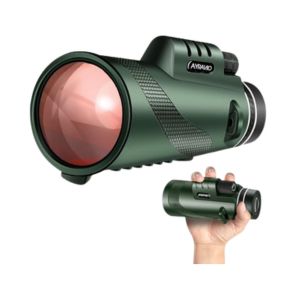 hand holding monocular