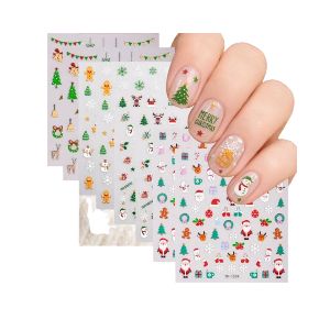 Christmas nail stickers with festive holiday designs for teen girl stocking stuffers.