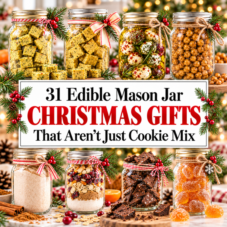 31 edible mason jar Christmas gifts that aren’t just cookie mix