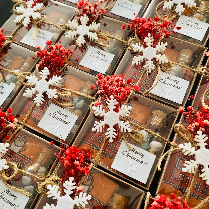 Winter Hot Chocolate Favor Boxes