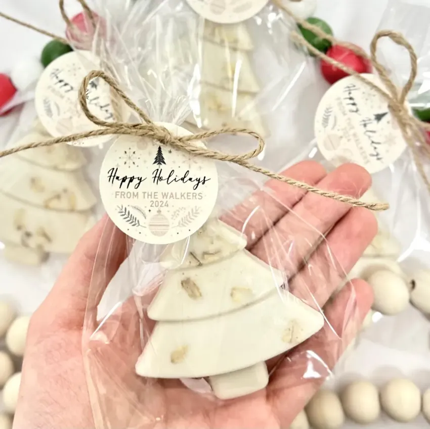 Mini Christmas Tree Honey Oatmeal Soaps
