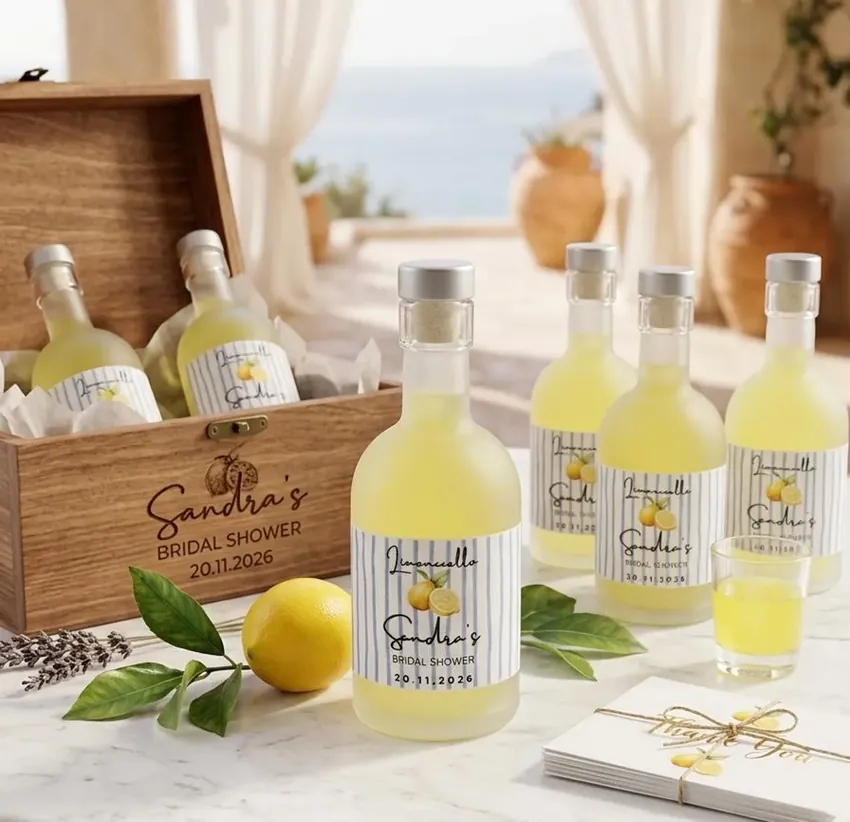Mini Frosted Glass Bottles for Limoncello