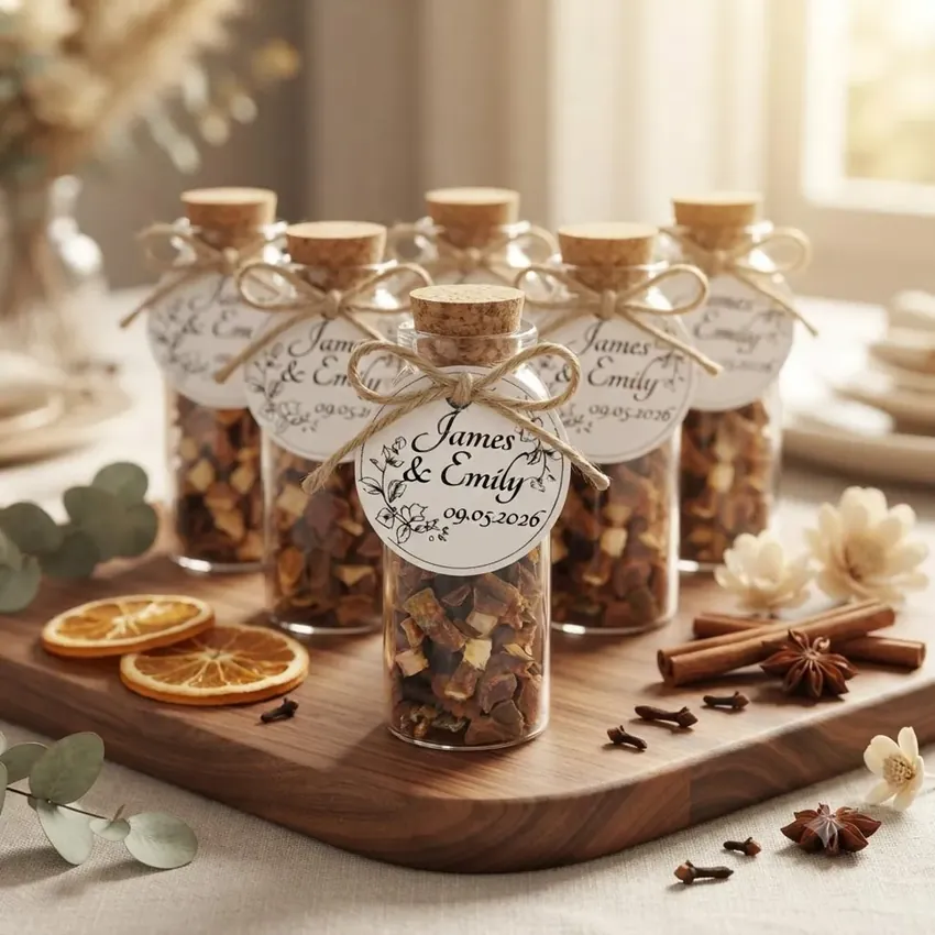 Personalized Winter Mulling Spice Favors