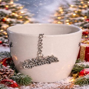 Christmas tea infuser with Merry Christmas charm